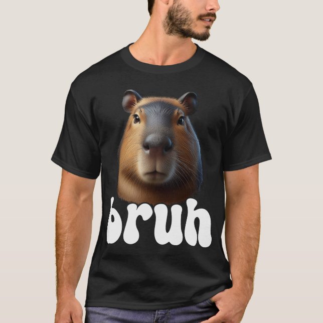 Camiseta Capybara Graphic Bruh Meme (Frente)