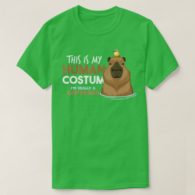 Camiseta Capybara Halloween Costume, Capybara Rodent Lovers (Frente do Design)