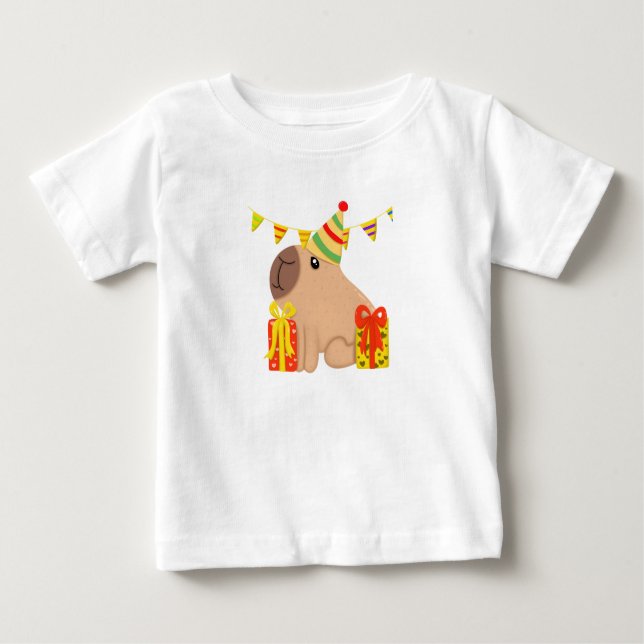 Camiseta Capybara Happy Birthday (Frente)
