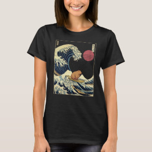 Camiseta Capybara Kanagawa Wave Surf Funny Animal