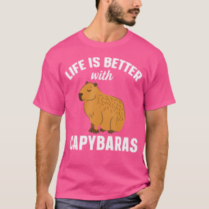 Camiseta Capybara Life É Melhor Com Capybaras