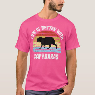 Camiseta Capybara Life É Melhor Com Capybaras