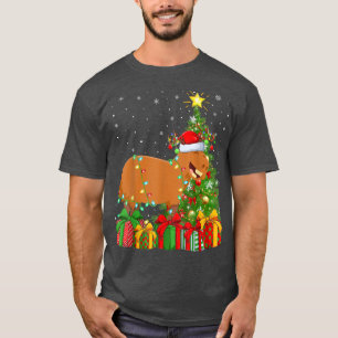 Camiseta Capybara Lighting Xmas Tree Santa Hat Capybara Chr