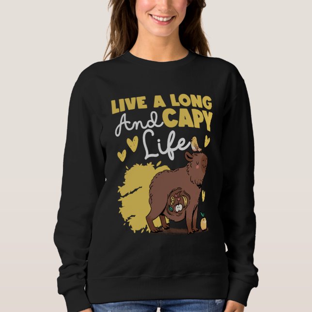 Camiseta Capybara Live A Long And Capy Life (Frente)