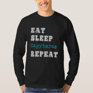 Camiseta Capybara Love Comer Sleep Repete Capybaras