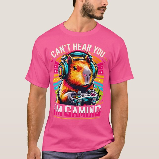 Camiseta Capybara Lover Não Consegue Ouvir Você Eu Estou Jo (Frente)