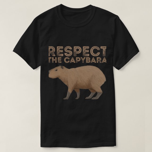 Camiseta Capybara Lover Respeita A Capybara Funny Capybara (Frente do Design)