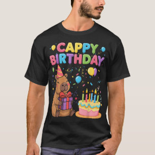 Camiseta Capybara Lovers Cappy Birthday Girl Happy