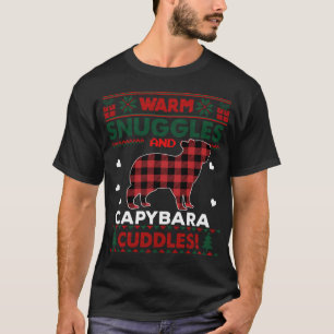 Camiseta Capybara Lovers Cute Pajama Horse Ugly Christmas S