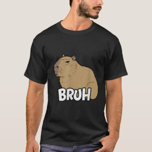 Camiseta Capybara Meme Dizendo Bruh Com Meninas Capybara