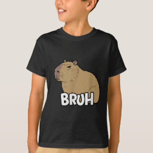Camiseta Capybara Meme Dizendo Bruh Com Meninas Capybara