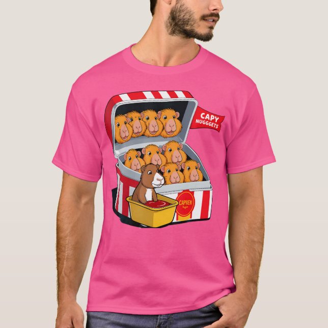 Camiseta Capybara Nuggets Comida Pun Capybara Lover Chicken (Frente)