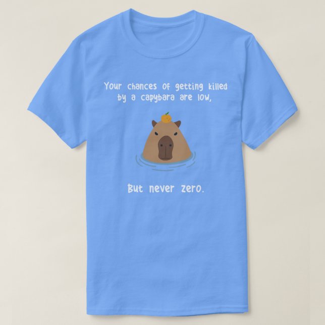 Camiseta Capybara Nunca Zero (Frente do Design)