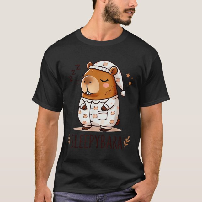 Camiseta Capybara Oficial do Sono Pijamas Nightgown Sleepyb (Frente)