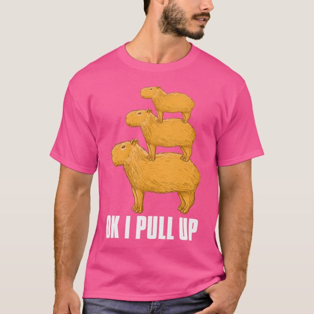 Camiseta Capybara Ok Eu Puxo (Frente)