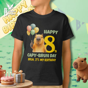 Camiseta Capybara Personalizado FELIZ CAPPY DIA DELE 8º Ani