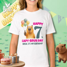 Capybara Personalizado FELIZ DIA DO CAPIVARU 7º An