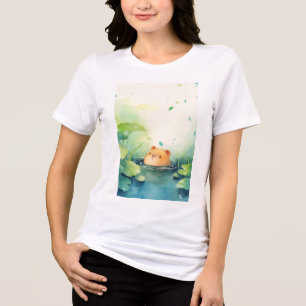 Camiseta Capybara Playful Peek from the Water