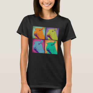Camiseta Capybara Pop Ilustração: Mulheres Animais Colorida