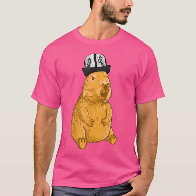Camiseta Capybara Quirguistão Hat (Frente)