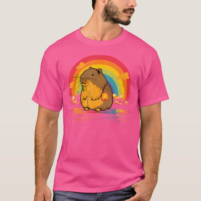 Camiseta Capybara Rainbow (Frente)