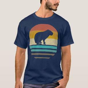 Camiseta Capybara Retro Vintage 70s - Presente Silhouette