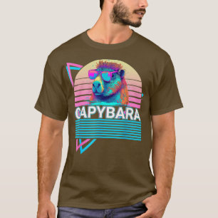 Camiseta Capybara Retro Vintage Vaporwave