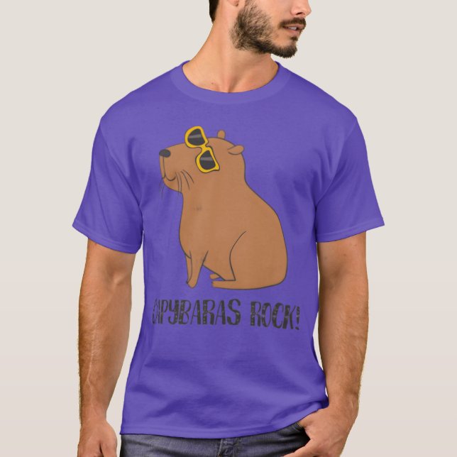 Camiseta Capybara Rocks family (Frente)