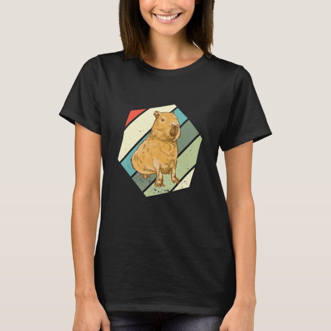 Camiseta Capybara  Rodent Hexa Capybara Retro  Capybara (Frente)