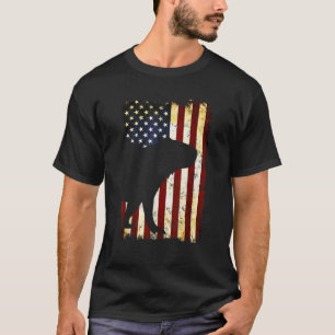 Camiseta Capybara Silhouette American Flag 4 de julho