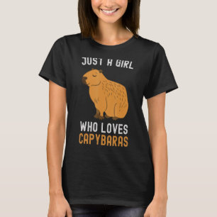 Camiseta Capybara Só Uma Garota Que Ama Capybaras Para Mulh