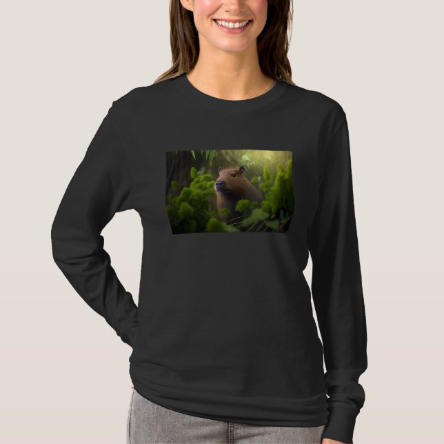 Camiseta Capybara surrounded by plants (Frente)
