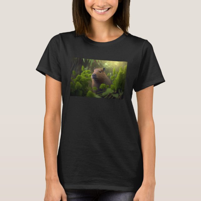 Camiseta Capybara surrounded by plants (Frente)