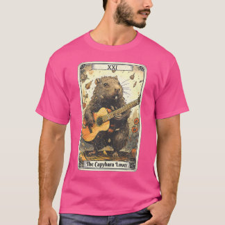 Camiseta Capybara Tarot Card Capybara Jogando Violão