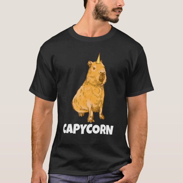 Camiseta Capybara Unicorn Engraçada (Frente)