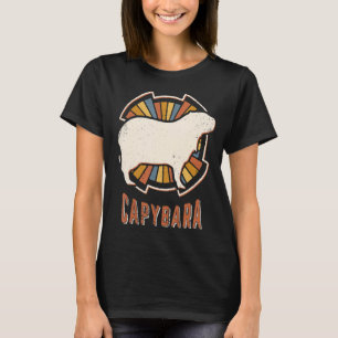 Camiseta Capybara Vintage, Retro Amor Animal Clássico