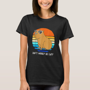 Camiseta Capybara Vintage Retro Não se Preocupe de ser Capy