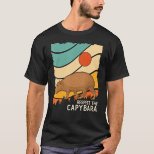 Camiseta Capybara Vintage Retro Style Animal Respeite o ca