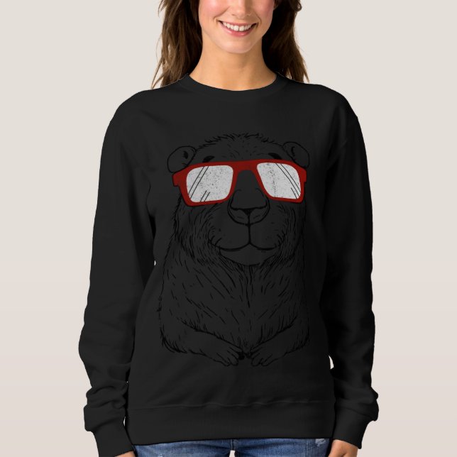 Camiseta Capybara Wearing Red Glasses  Gnawer Capibara (Frente)