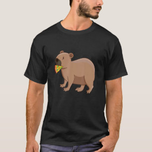 Camiseta Capybara Whisperer Pizza Comeu Comida Animal Itali