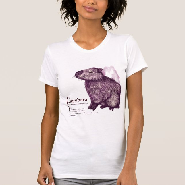Camiseta capybara - wine (Frente)