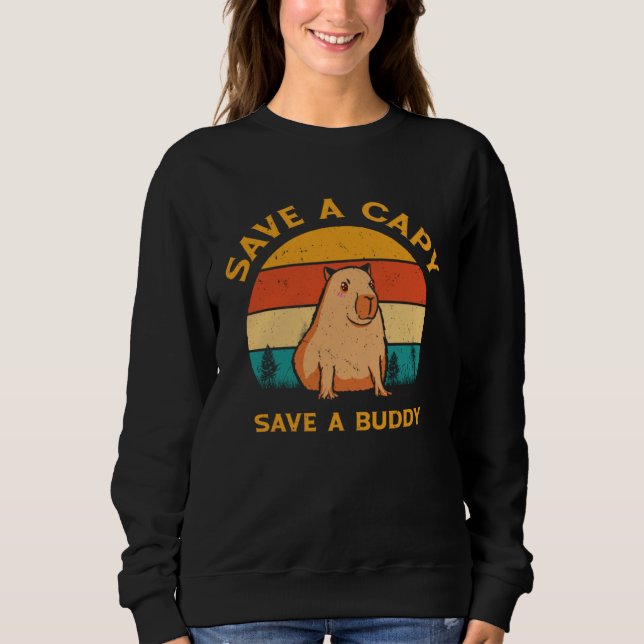 Camiseta Capybara World Wildlife Day Animal Welfare Retro W (Frente)