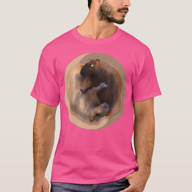 Camiseta Capybara Yin Yang Tao Capybaras (Frente)
