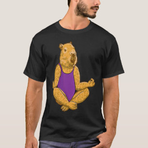 Camiseta Capybara Yoga faz exercícios de Meditação