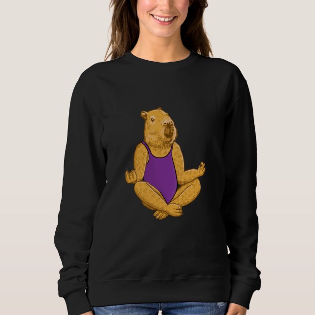 Camiseta Capybara Yoga poses Meditation Workout exercises g (Frente)