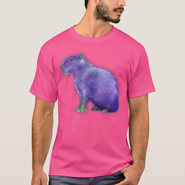 Camiseta Capybaras Amadurece Espaço Cute Capybara Martian P (Frente)
