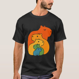 Camiseta Capybaras arco-íris