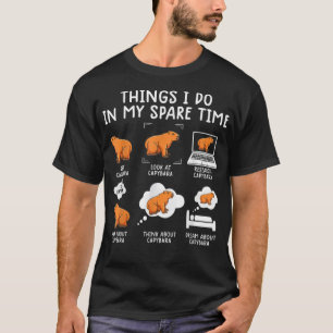 Camiseta Capybaras Engraçado Capibara Rodent Coisas Que Eu