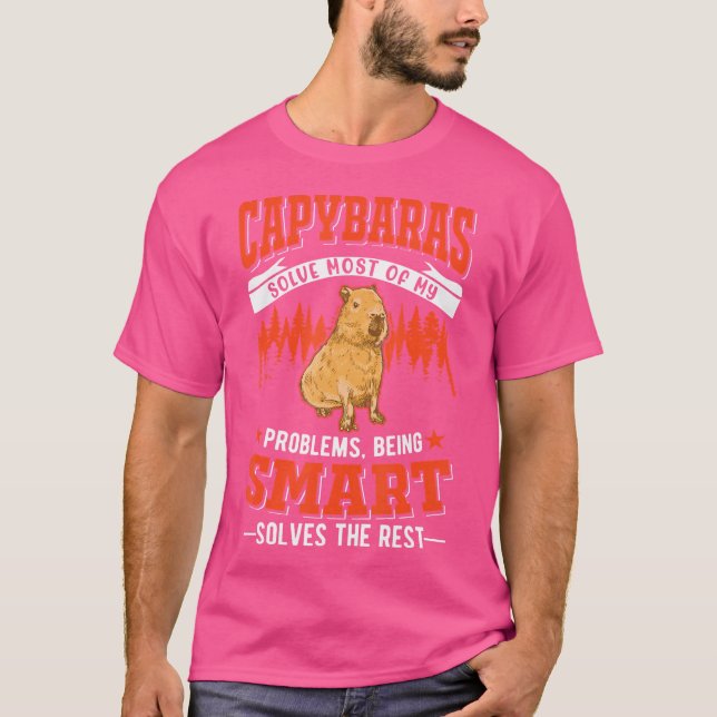 Camiseta Capybaras Resolve A Maioria Dos Meus Problemas, Ca (Frente)