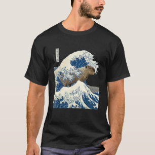 Camiseta Capybaras Riding Excelente Wave Surfing Rodent Mem